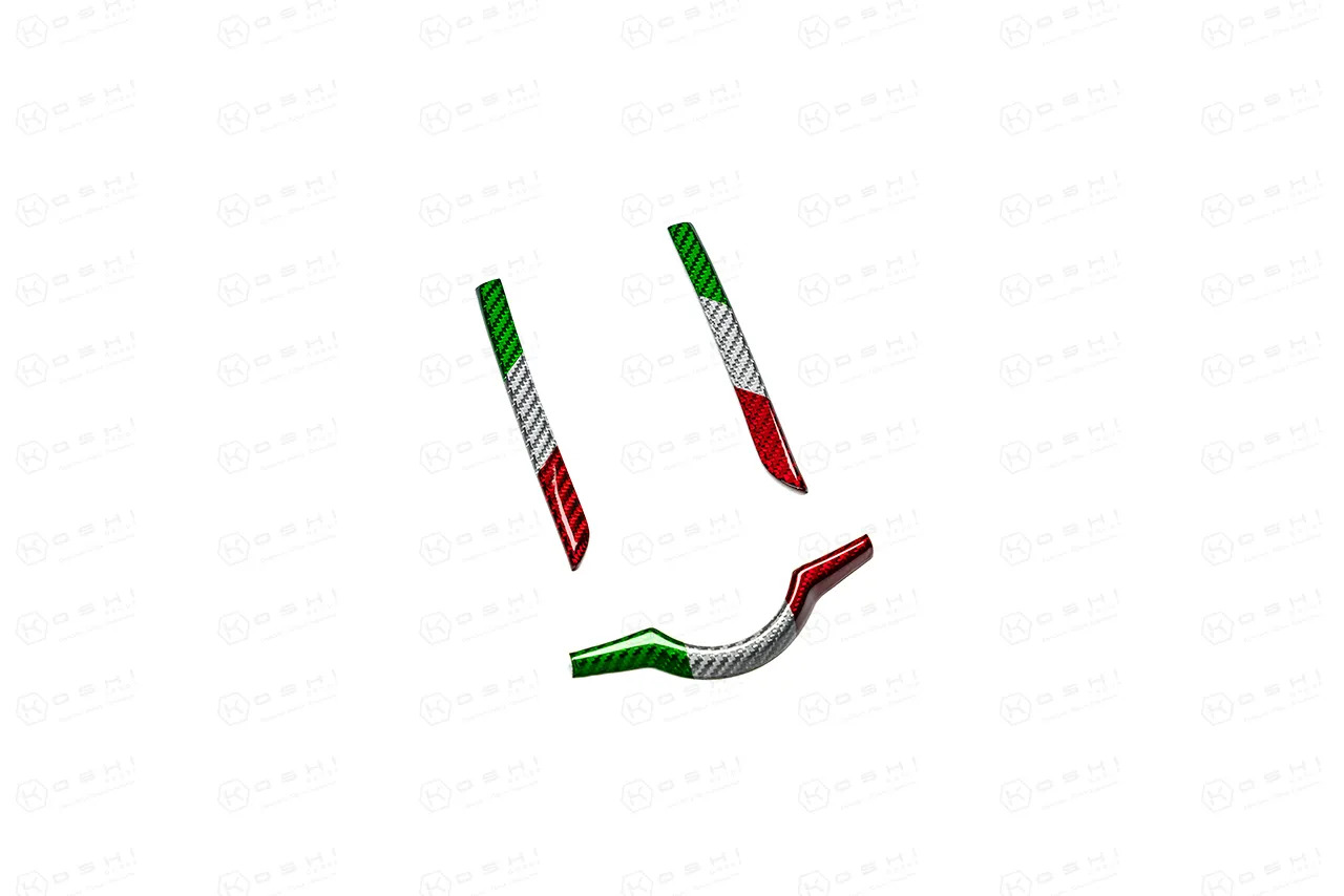 Alfa Romeo Giulia Center Console Frame Trim - Carbon Fiber - Italian Flag - Pre '20 Models 